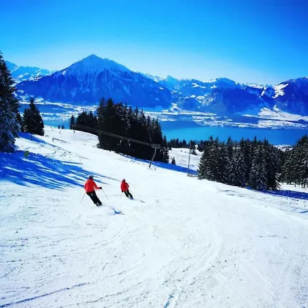 Сasa de vacaciones Lake Thun Alps Scenic Views And Concierge By Swisshut Sigriswil